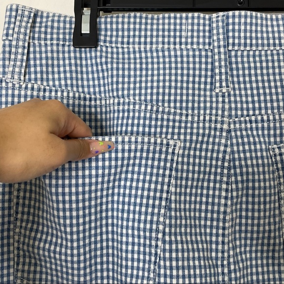 Madewell Stretch Straight Mini Skirt in Gingham: Raw-Hemmed Edition - Picture 7 of 11